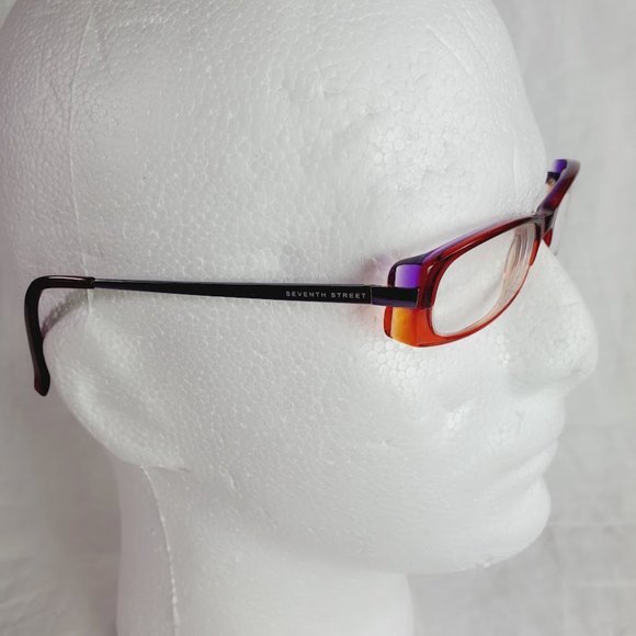Chesterfield Seventh Street Eyeglasses Frames 50 15 135 Red Orange - Picture 2 of 6